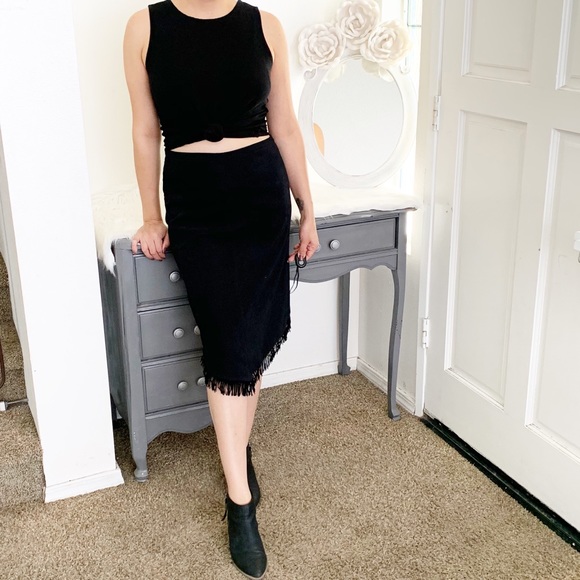 Vintage Rampage Skirt with Fringe Trim - Picture 2 of 7